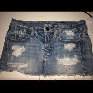 American eagle jean skirt